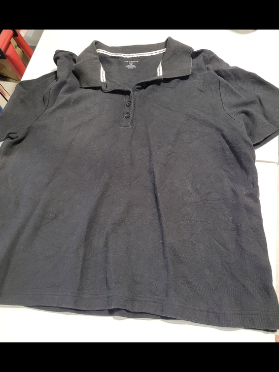 Kim Rogers Tops - Kim Rogers Black Short Sleeve Polo Tee